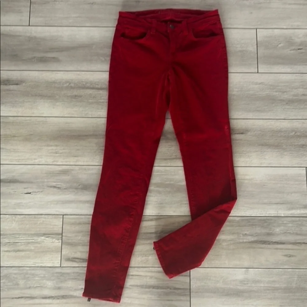 J Brand Great Red skinny corduroy jeans pants size 26 ankle